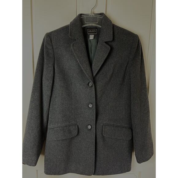Women’s Dark Gray Cashmere Louben Blazer-Size 6/Canada - Picture 1 of 6